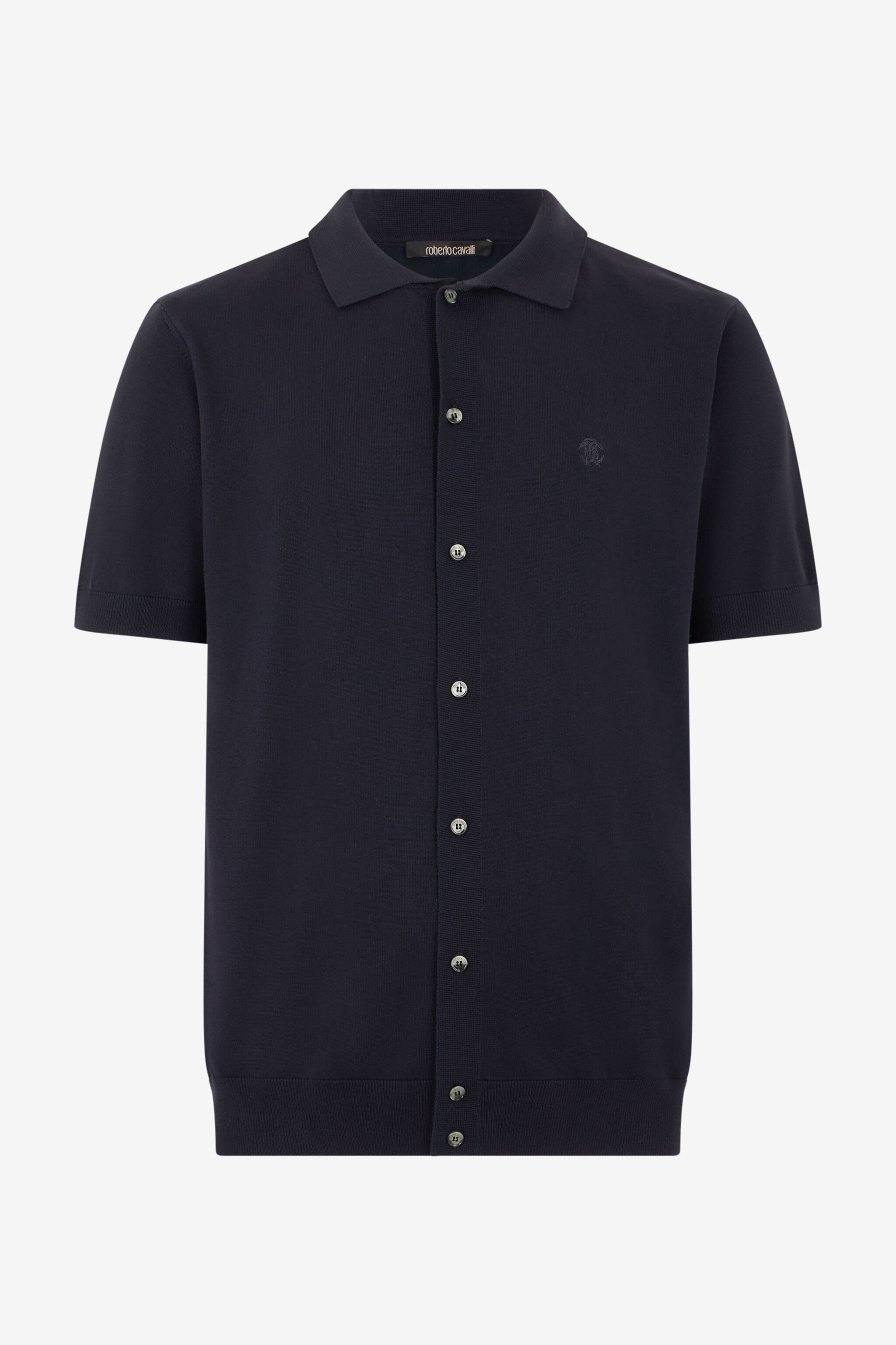 RC Polo Blu in Maglia con Monogram RC BLU NAVY SOT71D-VI044