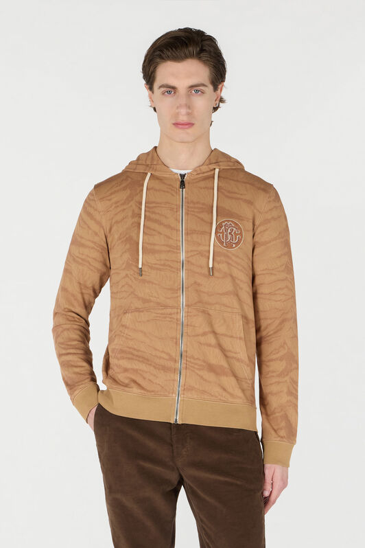 RC Sweatshirt Mit Kapuze Tiger Skin BEIGE OOT69B-5OO65