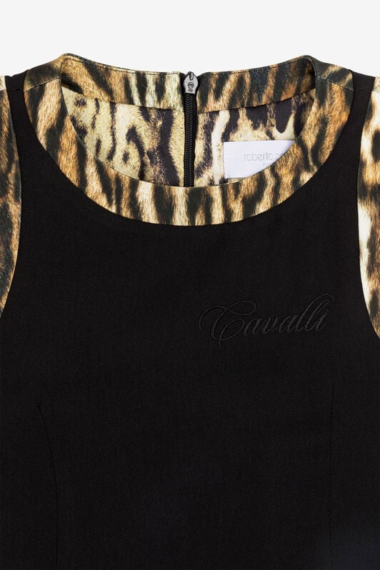 JU Kleid mit Tiger-Print JU Kleid mit Tiger-Print Schwarz PJT106-RJ010