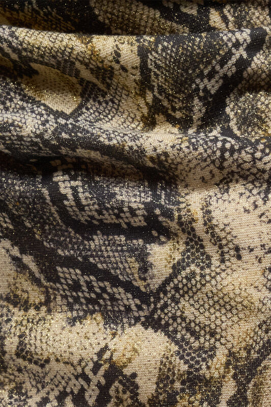 JC Asymmetrical Dress With Python Print Light brown UFT175-UF241