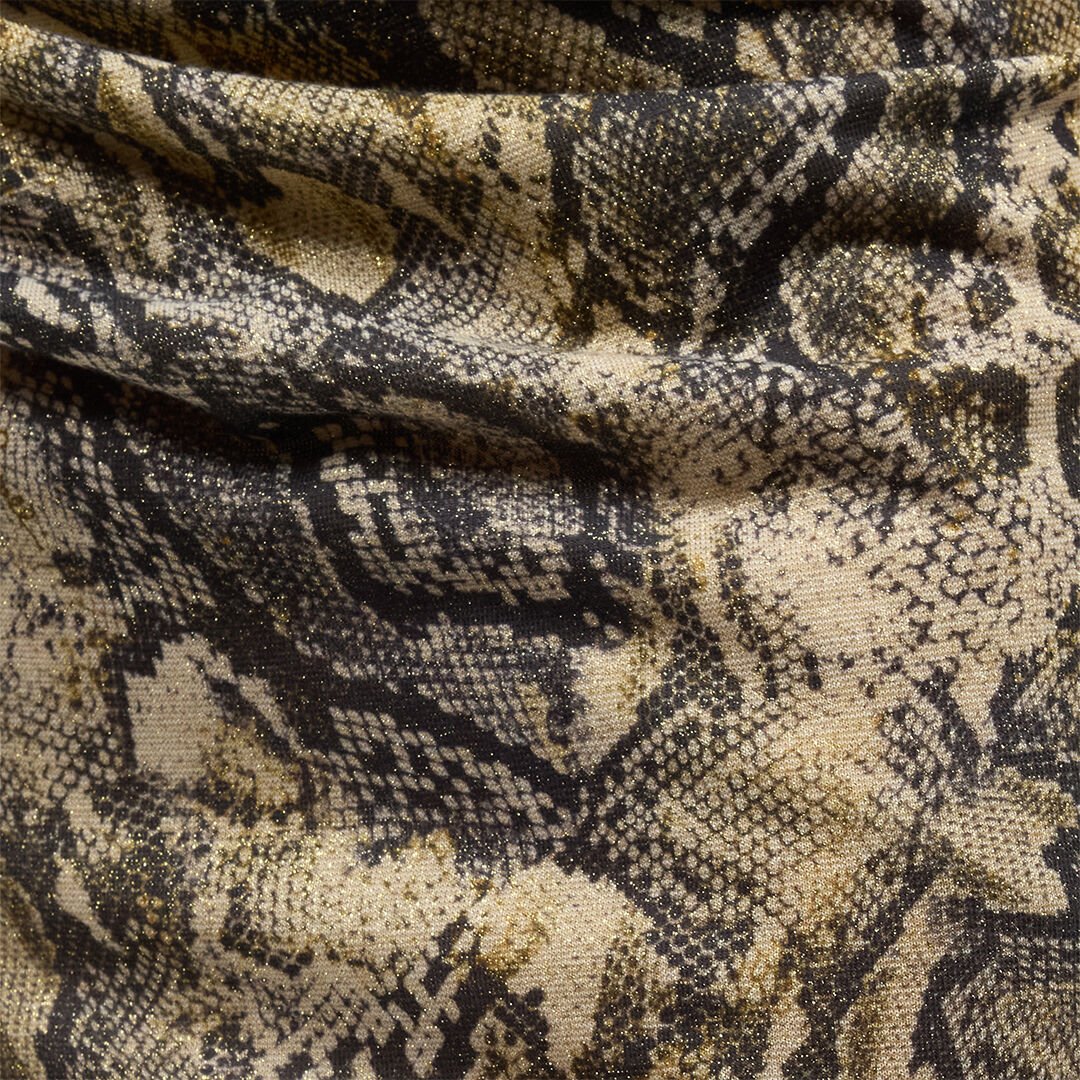 JC Asymmetrical Dress With Python Print Light brown UFT175-UF241