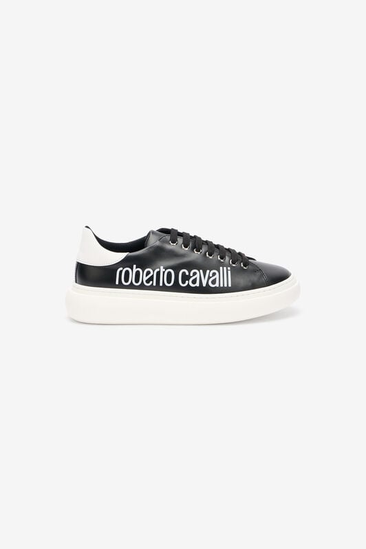 RC Sneaker Noire En Cuir Avec Logo RC Sneaker Noire En Cuir Avec Logo BLACK/WHITE QOS01I-PZO16