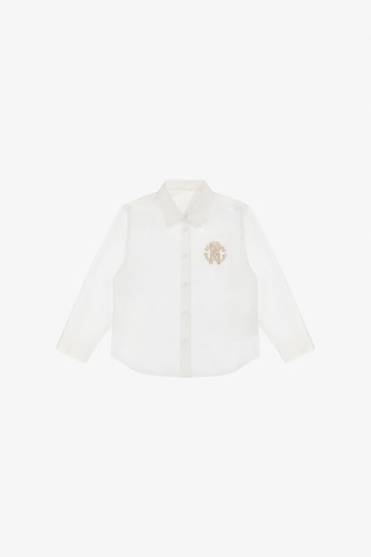JU RC Monogram shirt Weiß SJT71A-CH004