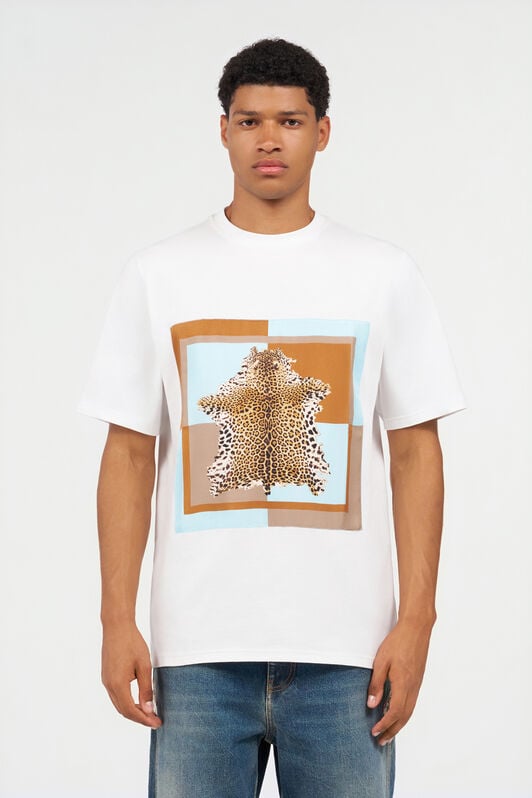 RC T-shirt in Cotone con Stampa Leopardata RC T-shirt in Cotone con Stampa Leopardata WHITE WNT61H-JD060