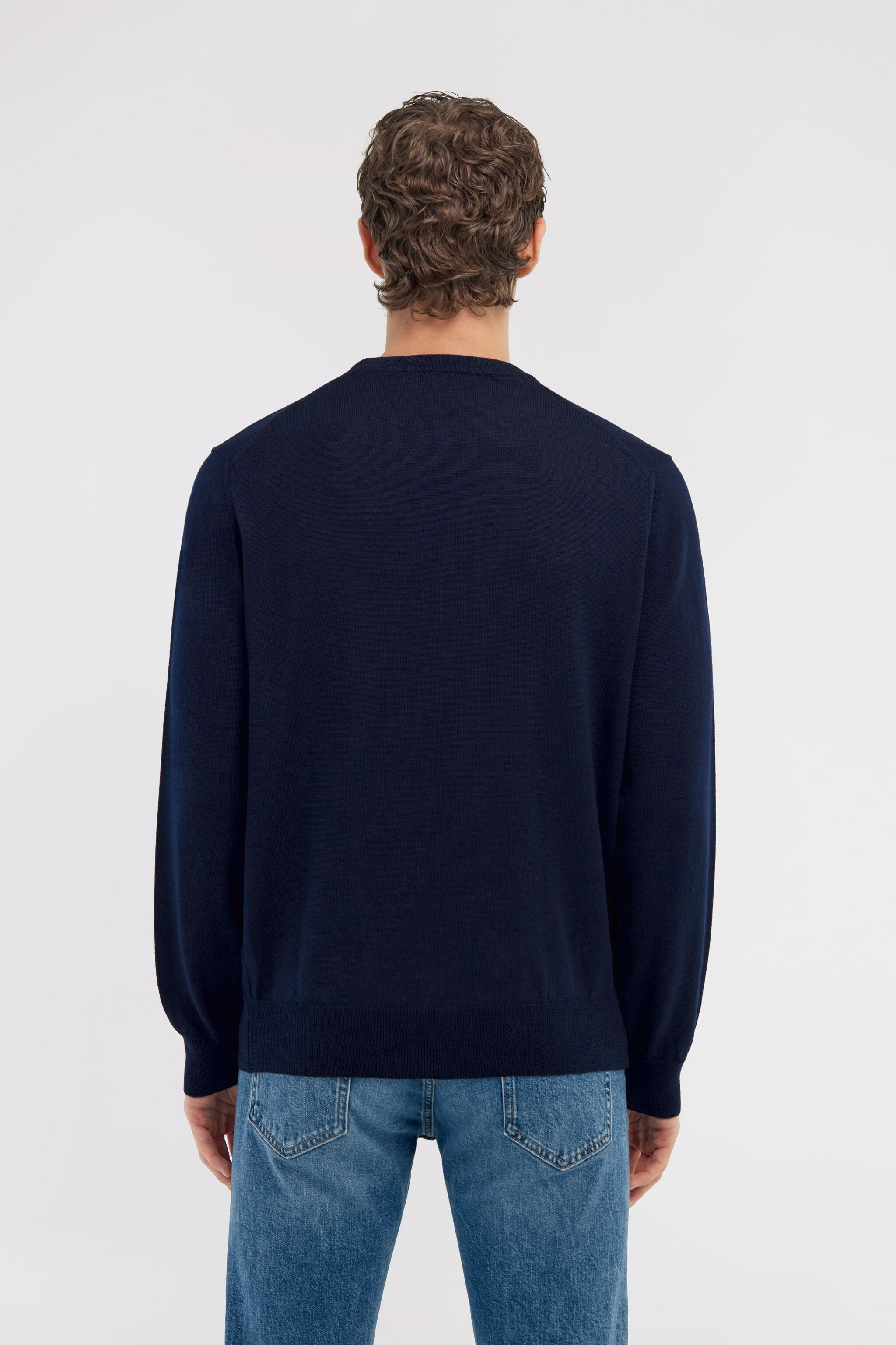 RC Crewneck sweater with RC Dark blue NOM01B-MQ030