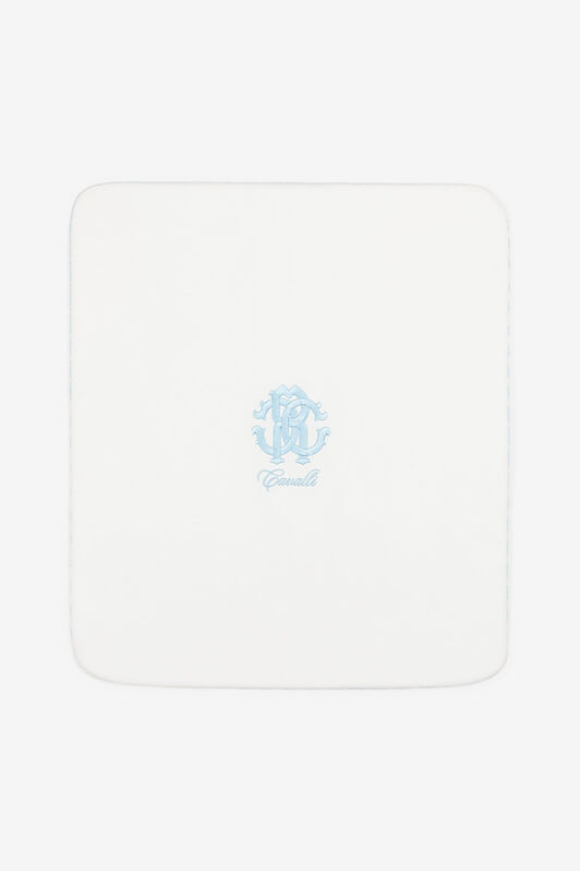 JU RC Monogram-Print Baby Blanket Light blue RJT842-JFF66