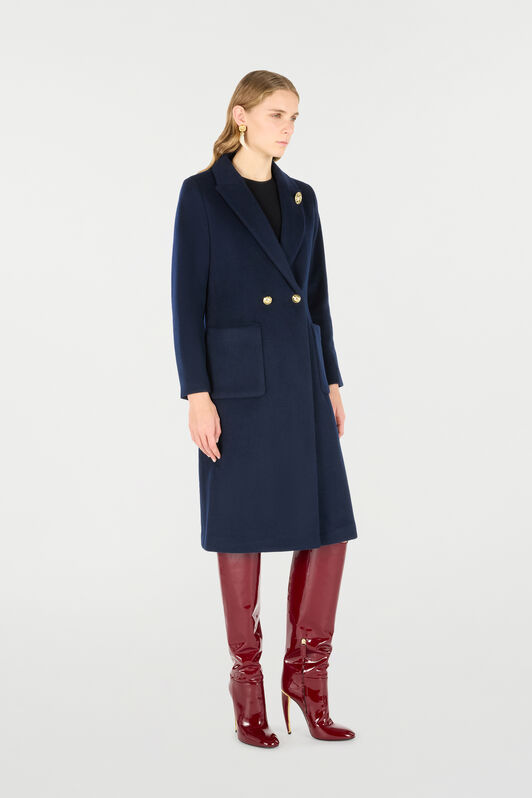 RC Cappotto Blu in Lana Cashmere Blu scuro OOT50C-WH016