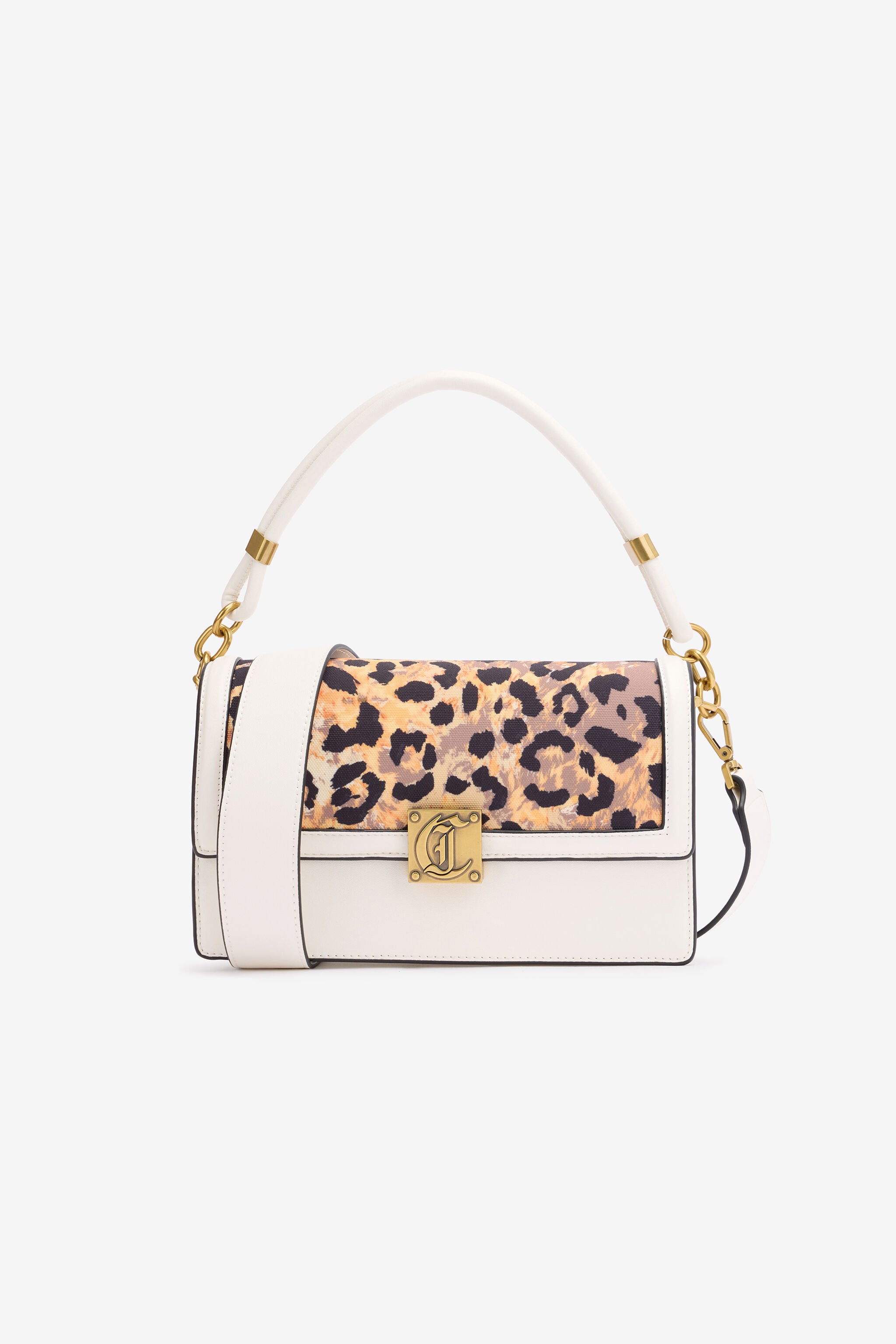 JC Sac À Imprimé Jaguar Skin Et Monogramme JC White, Gold SFB137-SF629