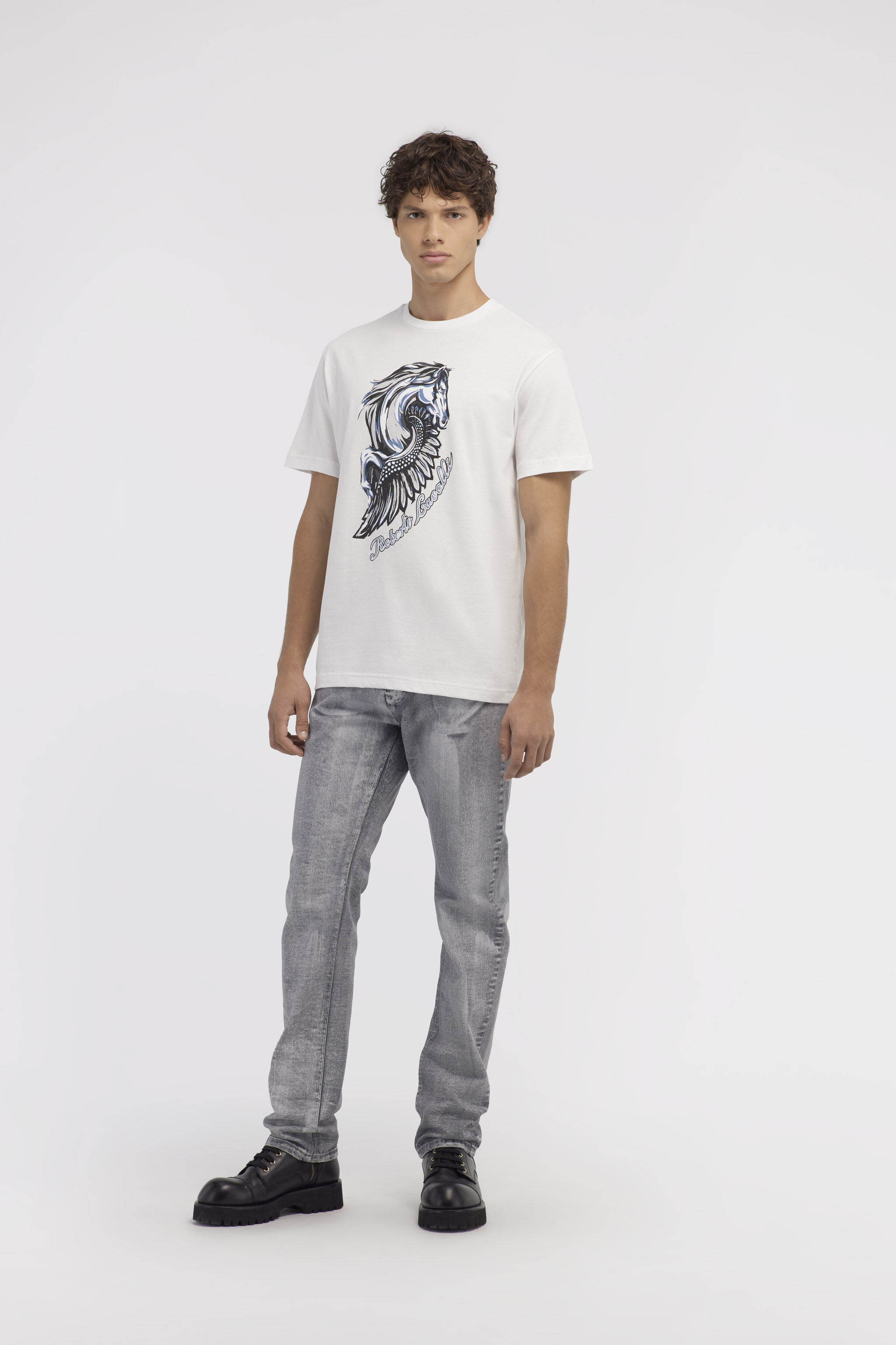 RC T-shirt con logo e stampa Cavallo Bianco NOT60P-JD060