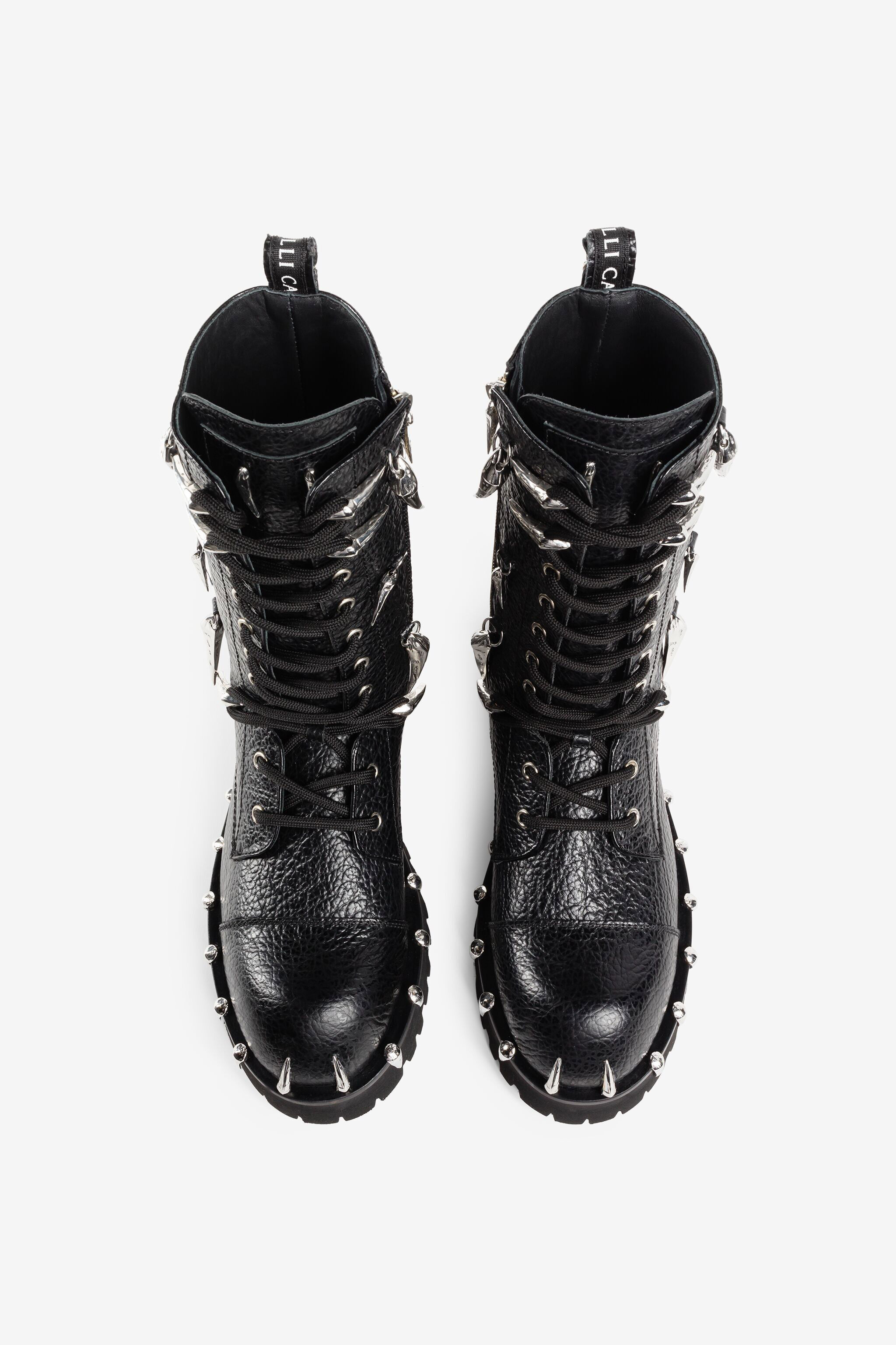 Combat Boots mit Tigerzahn in BLACK fur Herren Roberto Cavalli