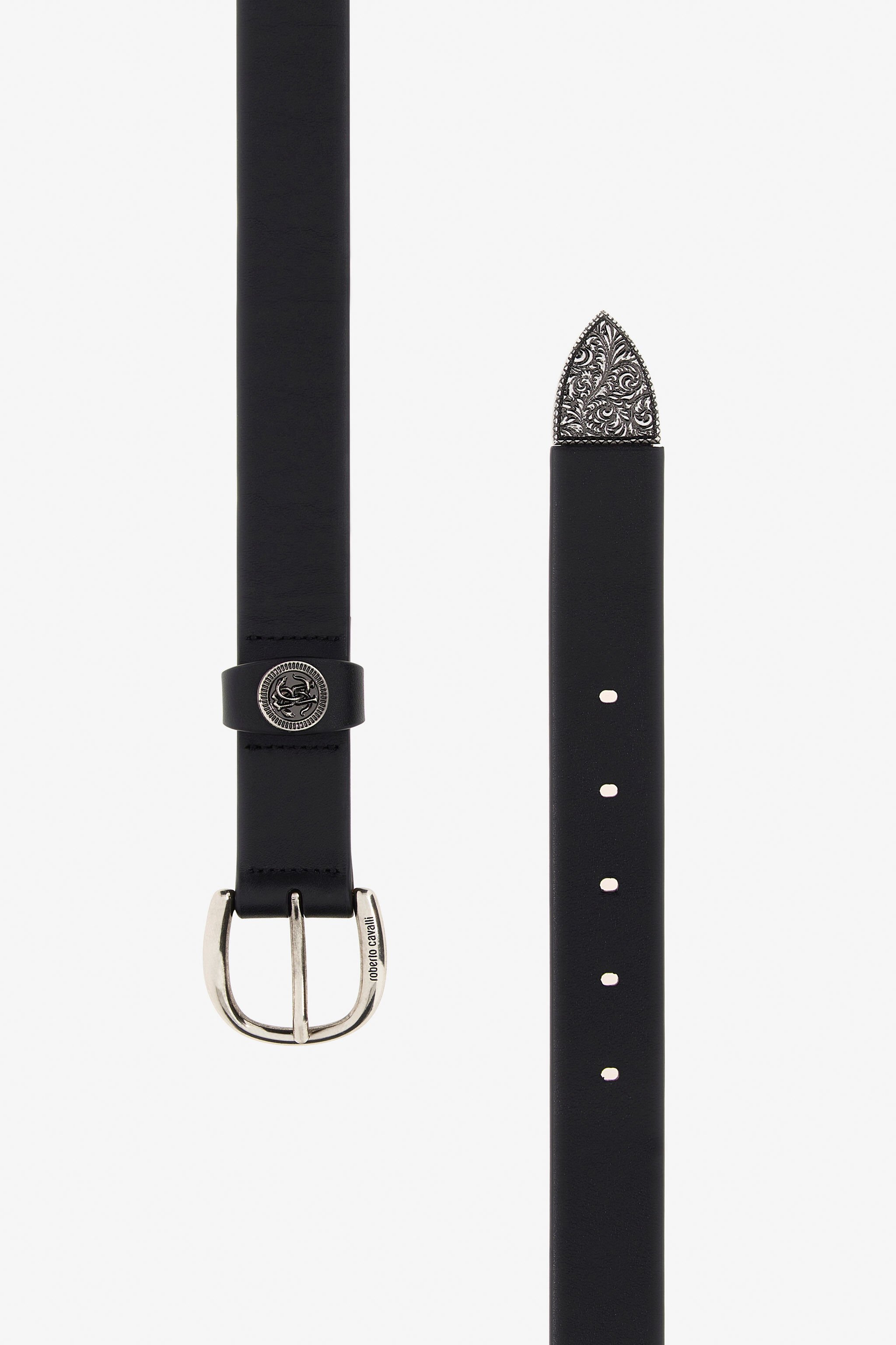 RC Leather Belt with Buckle Black TRC001-PZC24