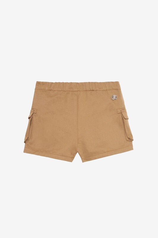 JU Hazelnut Cargo Shorts with RC Monogram BEIGE HAZELNUT VJT210-CE035