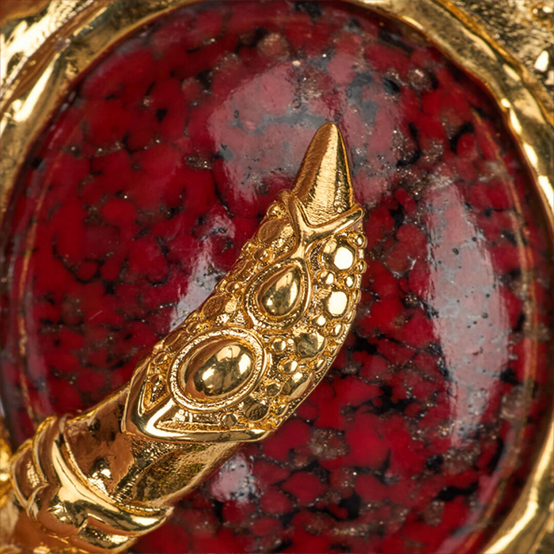 RC Gold Clip-On Earrings with Ruby Stone ORO/RUBINO VWG013-AM081