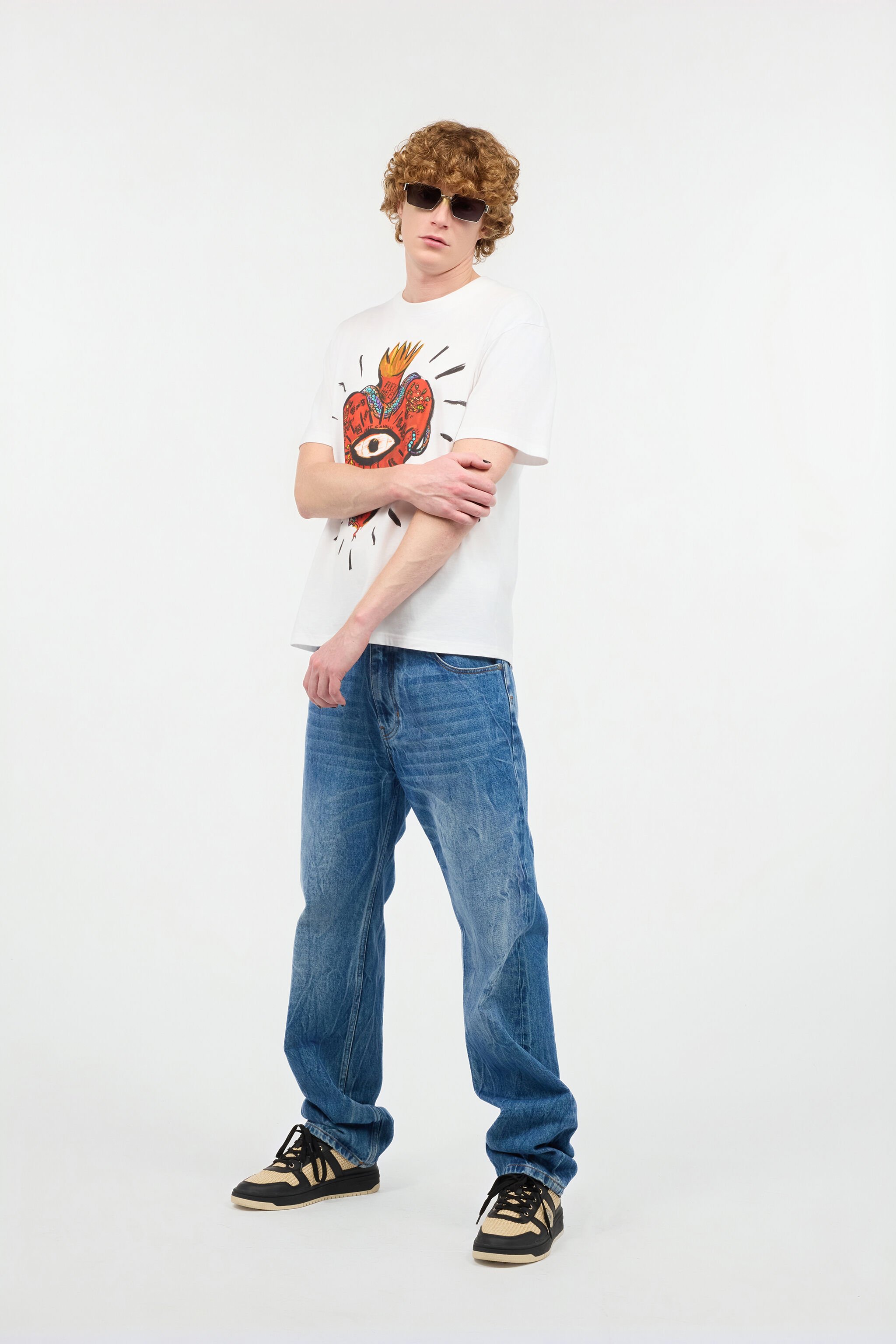 JC T-Shirt With Heart White UFT035-UF055