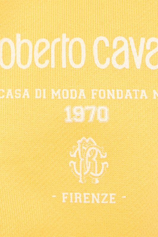 JU Yellow Track Pants with Logo Print YELLOW VJT20H-CF050