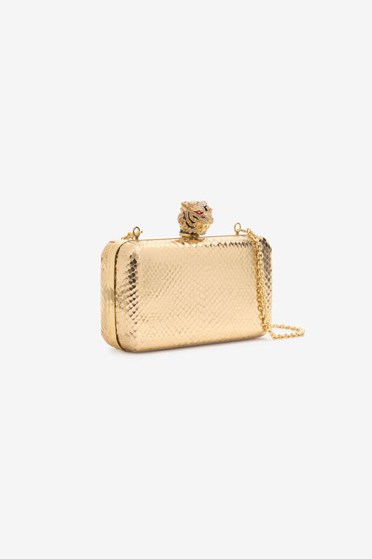 RC Tiger Leather Clutch Gold UKB014-PZ579