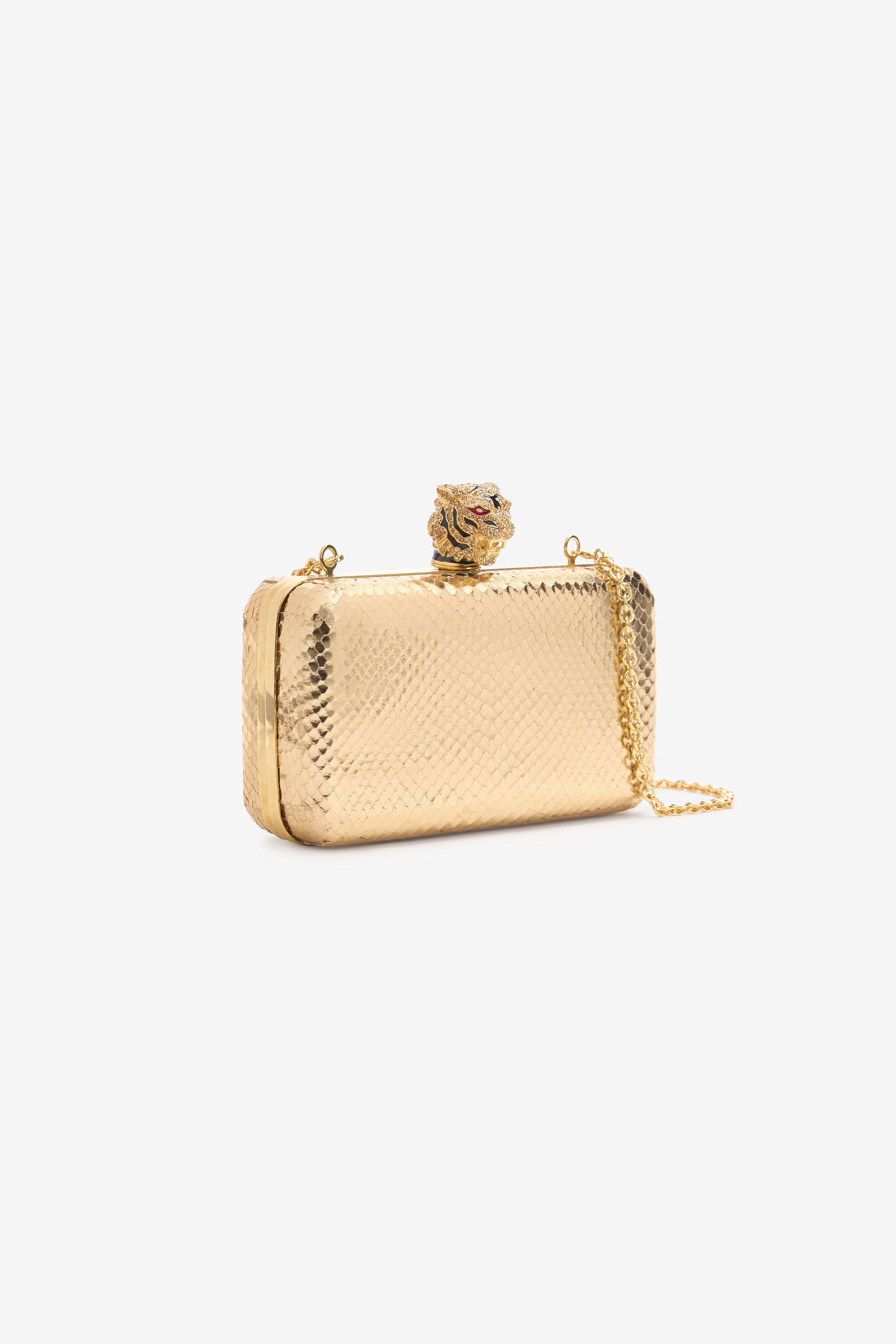 RC Tiger Leather Clutch Gold UKB014-PZ579