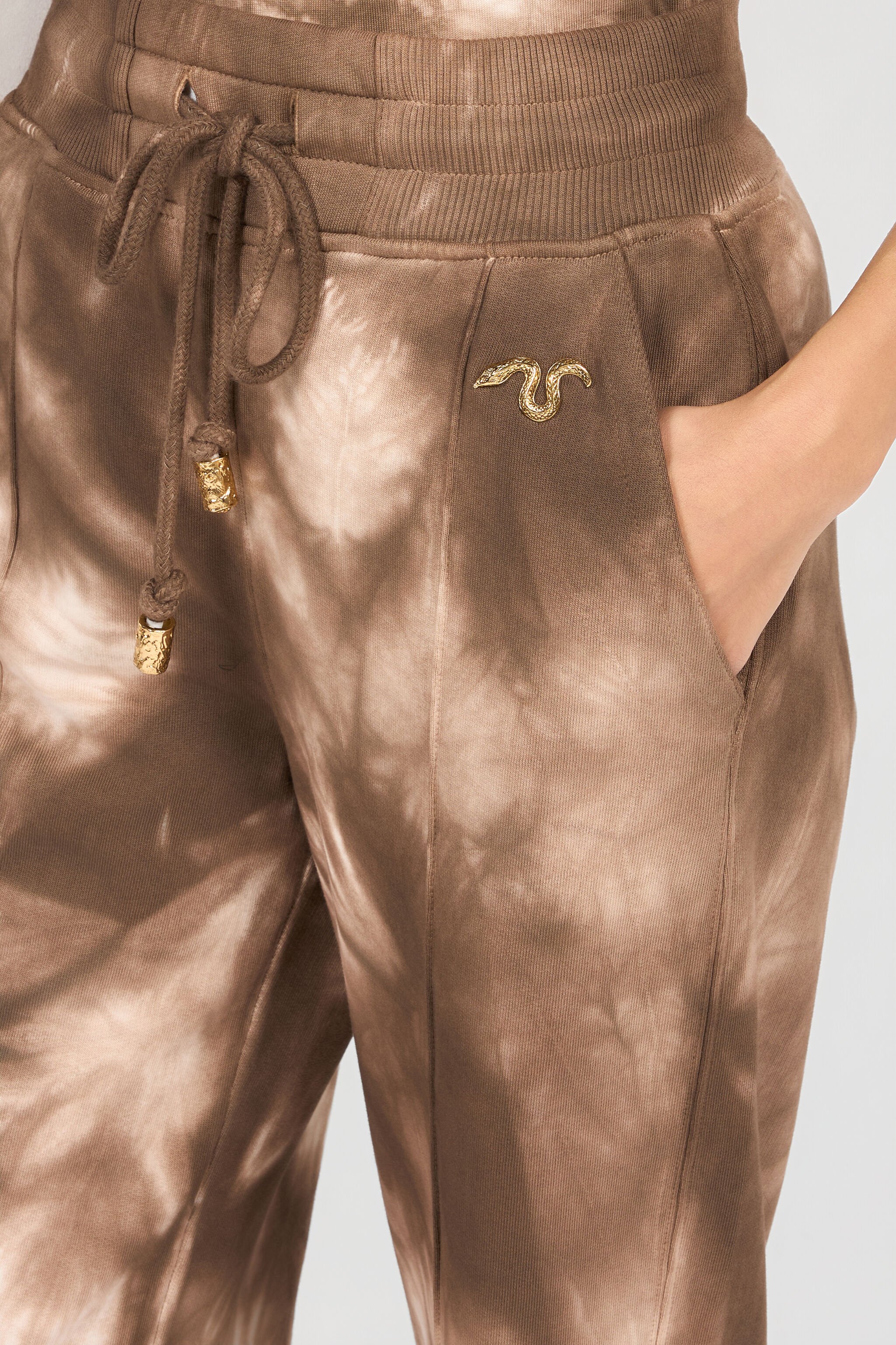 RC Tie Dye Flared Trousers NATURAL XQT20C-CF026