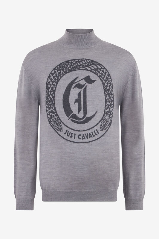 JC Grauer Pullover mit Logo GRIGIO MELANGE VFM003-VF051