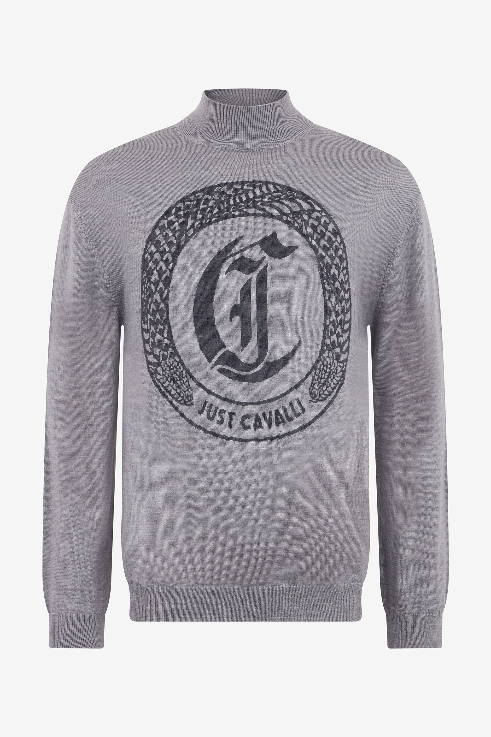 JC Grauer Pullover mit Logo GRIGIO MELANGE VFM003-VF051