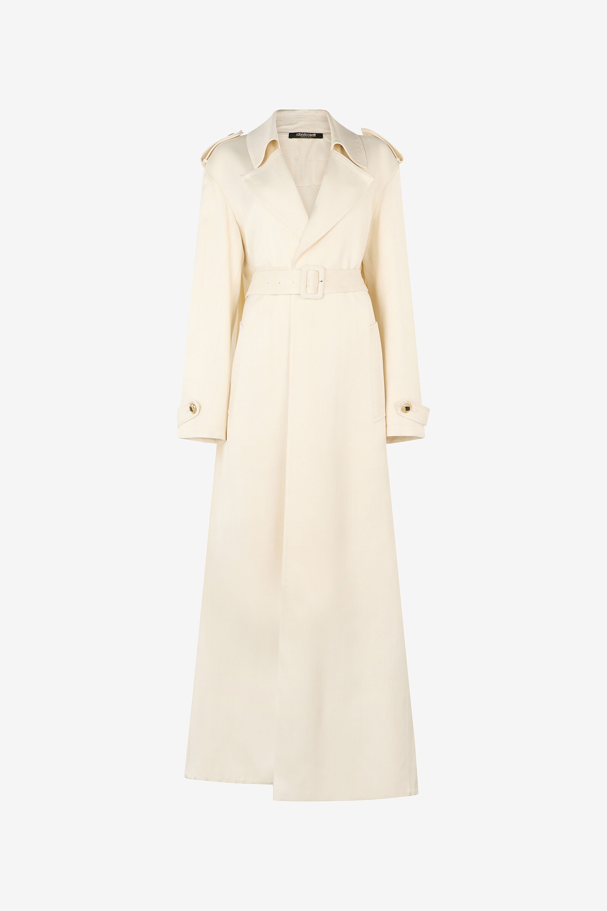 RC Trench Avorio Extralungo Con Plissettature IVORY WWT500-HS002