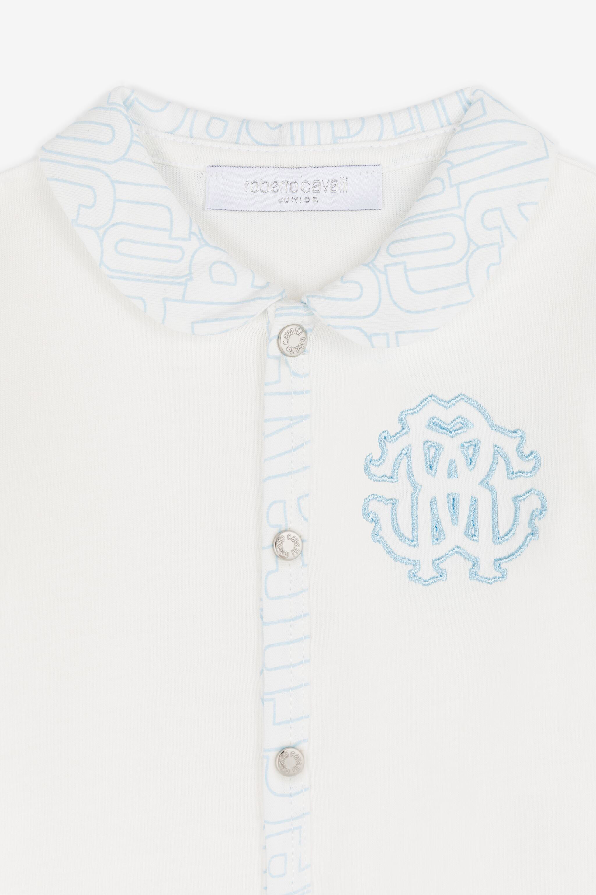 JU RC Monogram-Embroidered Babygrow Set Light blue RJT80T-JD001