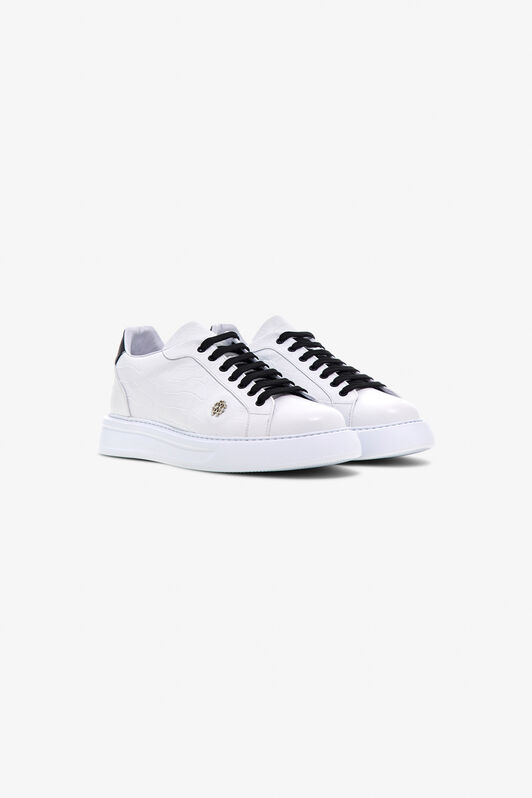 RC Sneakers en cuir avec logo WHITE/BLACK OOS00A-PZ966