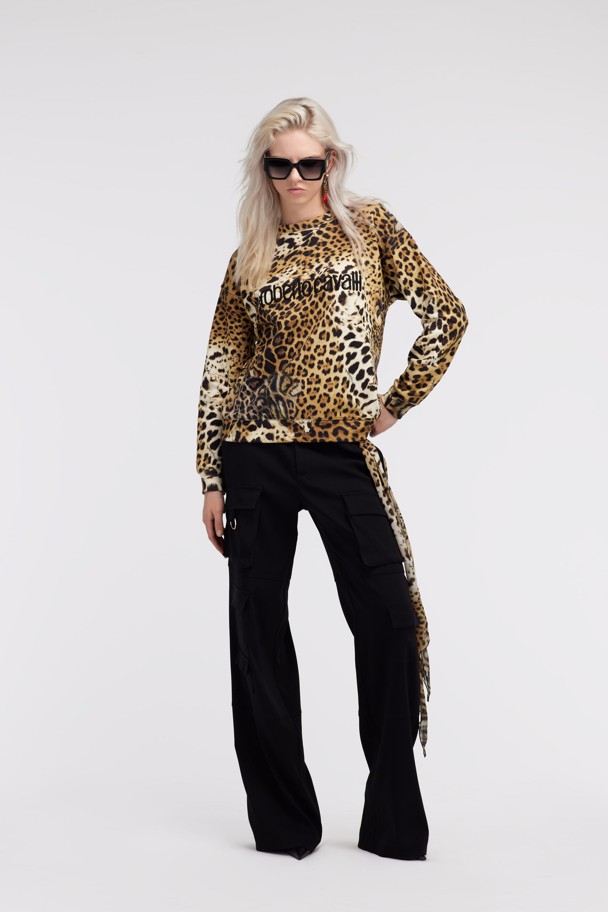 RC Jaguar Skin print sweatshirt Marron clair SKT64A-2OG34