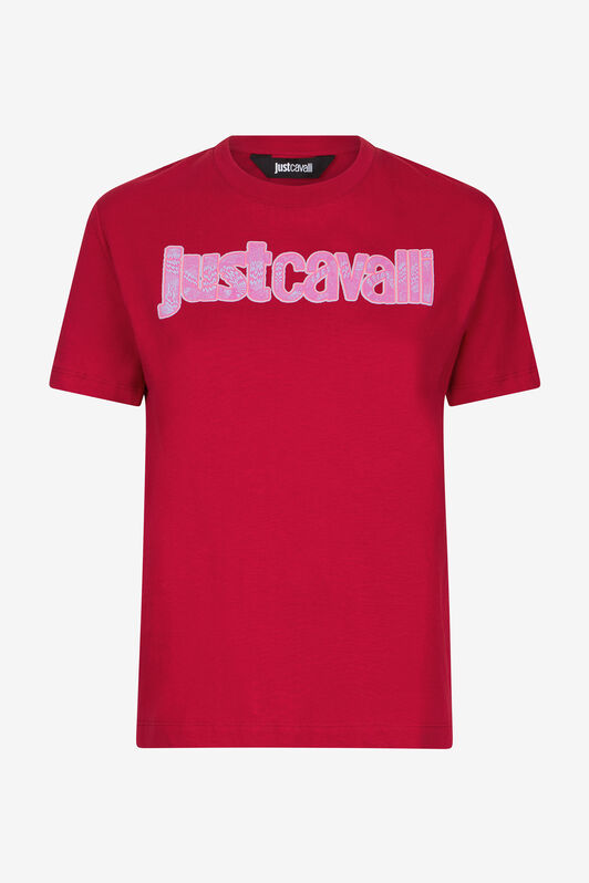 JC Woman Cotton T-Shirt Rouge RKT864-RK370