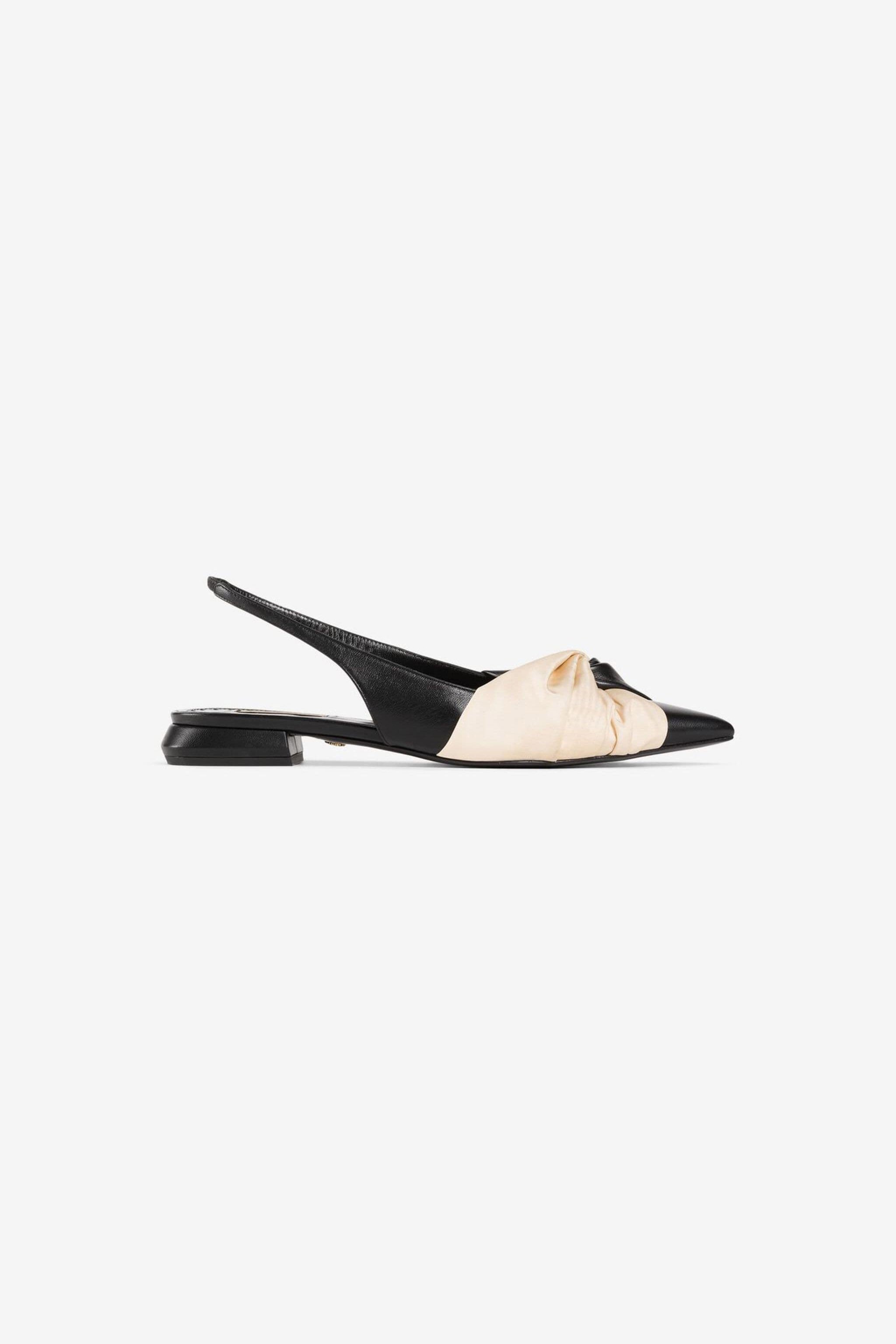RC Le Pettegole Slingback Pumps Ivory/Black QWS010-PN202
