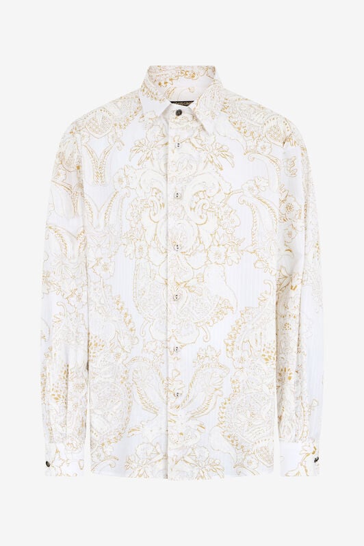 RC White Shirt with Ornamental Motif WHITE WRT722-2NR36