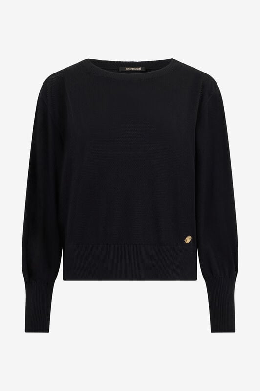 RC Black Viscose Sweater BLACK SOM60B-VI011