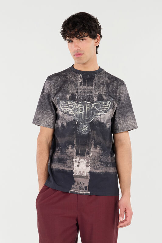 RC T-Shirt with Winged Monogram Black VNT61E-JD060