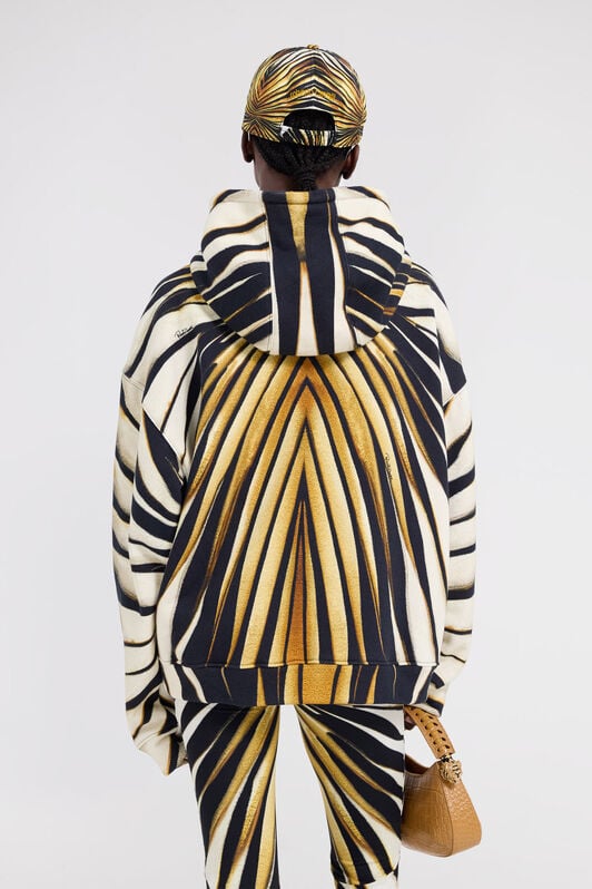 RC Ray Of Gold Print Cotton Sweatshirt RC Ray Of Gold Print Cotton Sweatshirt Gold TRT69A-5OM73