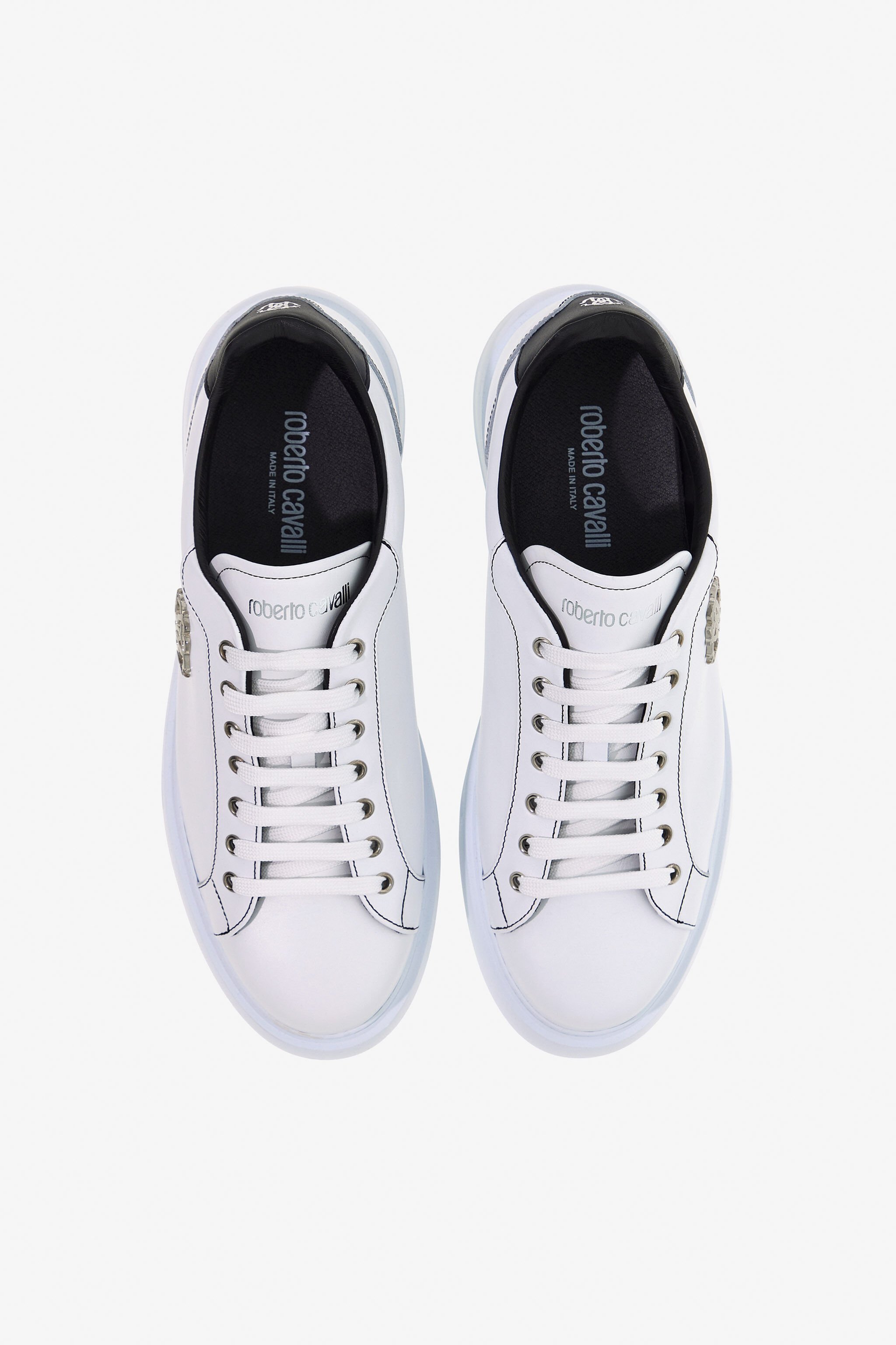 RC Sneakers en cuir avec logo WHITE/BLACK OOS00C-PZ085