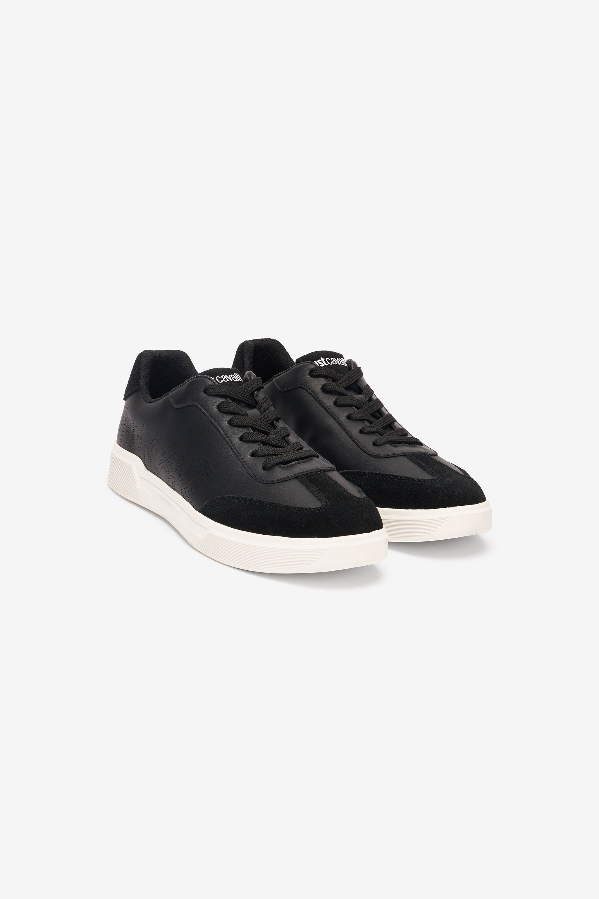 JC Sneakers With Perforated Logo Black UFS017-UF292