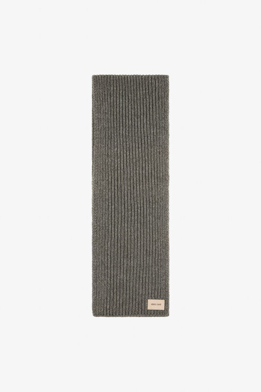 RC Mohair Blend Scarf with Branded Tag Gray TALR42-IR059