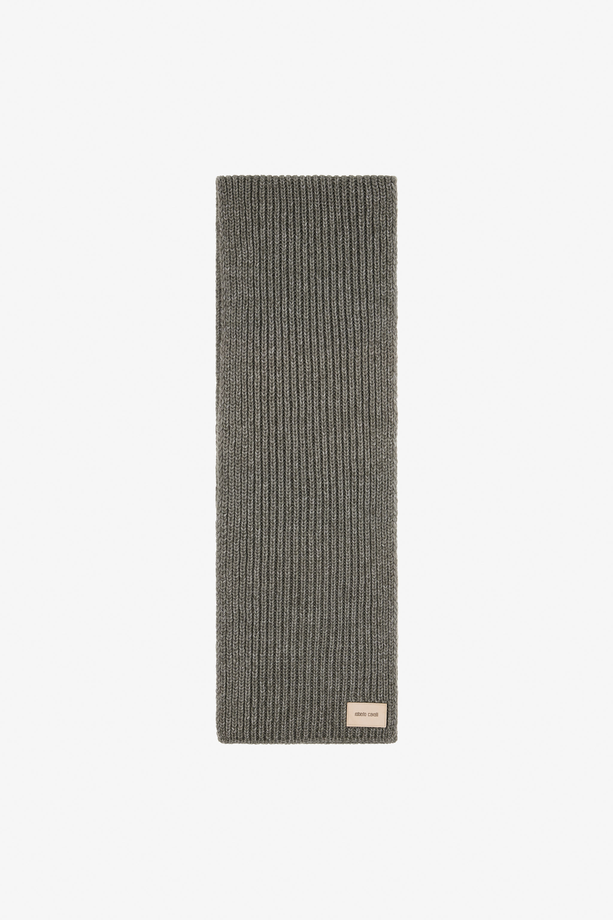 RC Mohair Blend Scarf with Branded Tag Gray TALR42-IR059