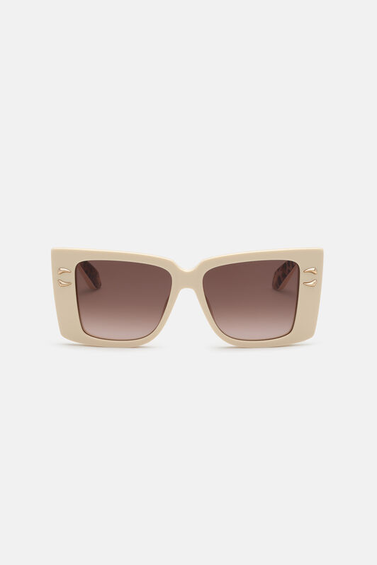 RC Sunglasses with wide rectangular front and fangs Light Brown ALD023-ID180