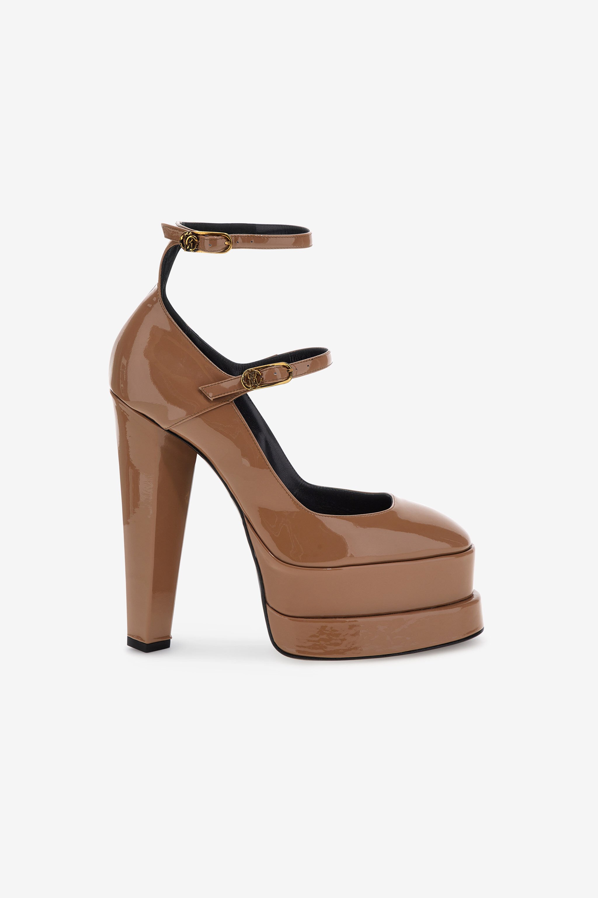 RC Platform sandals with straps Brown SKS006-PZ133