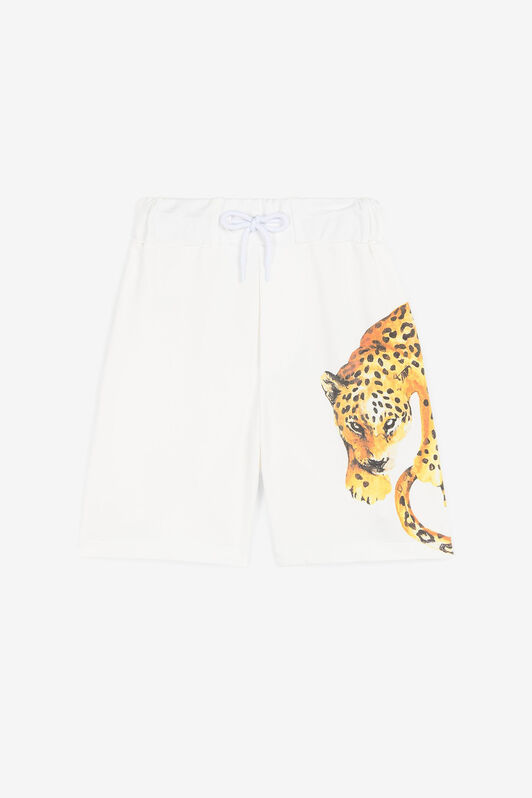 JU Jaguar-Print Shorts JU Jaguar-Print Shorts White OJT267-ISA2J