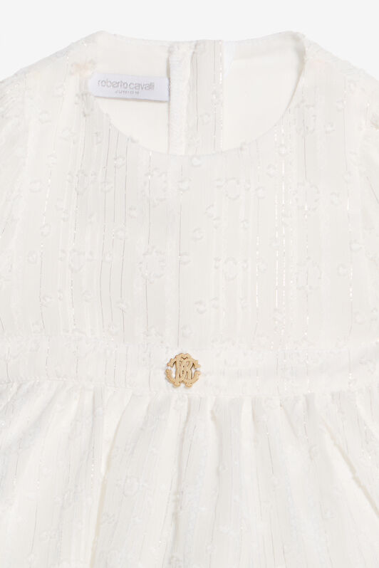 JU Jacquard Kleid In Milchweiß MILKY WHITE WJT112-DJ001