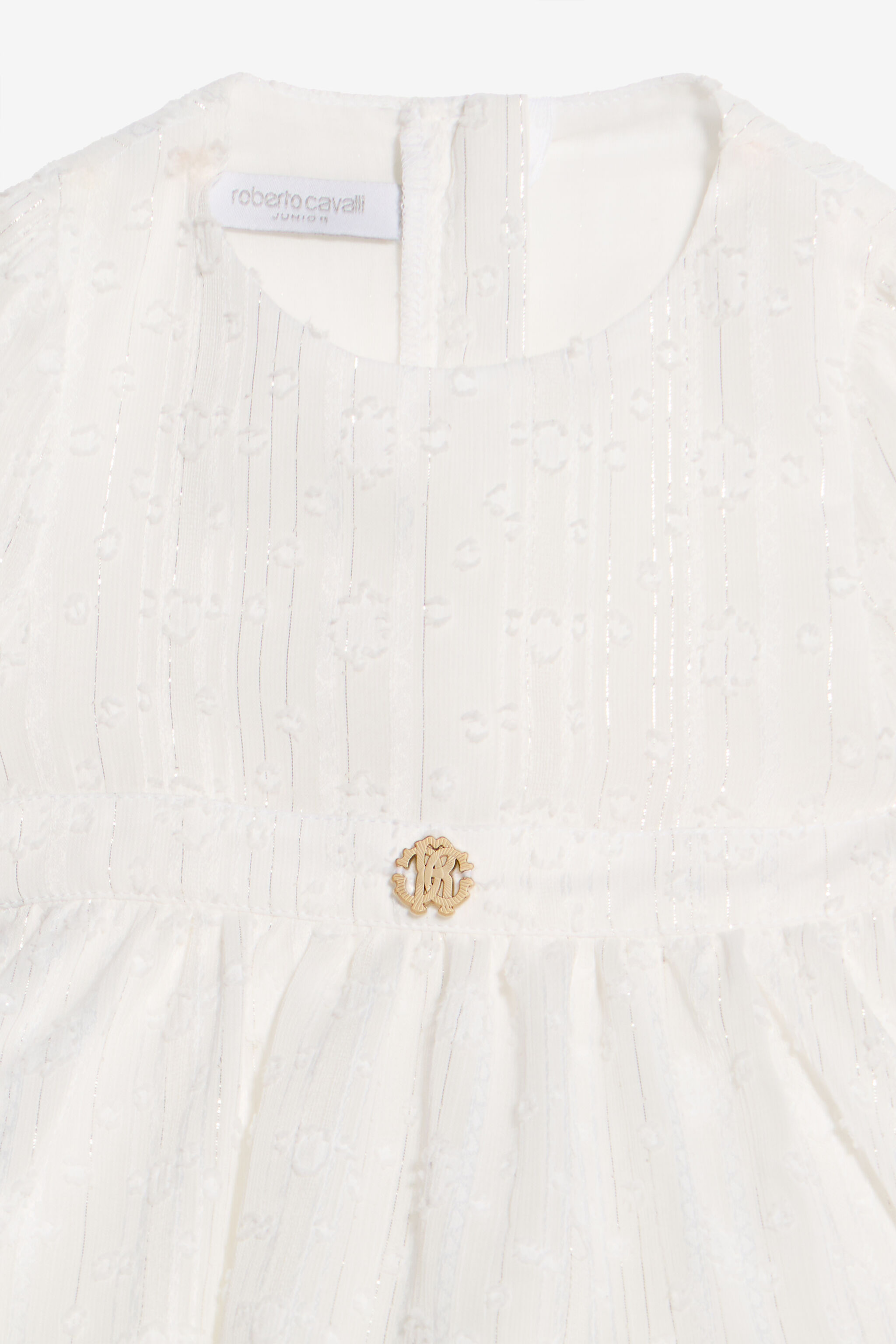 JU Jacquard Kleid In Milchweiß MILKY WHITE WJT112-DJ001