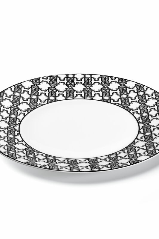 HO Monogram Black 2 Dinner Plates Set  RALA12-IA017