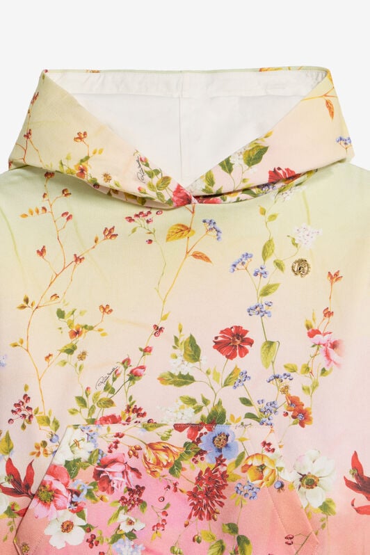 JU Sweatshirt Aus Baumwolle Mit Miami Flowers-Print JU Sweatshirt Aus Baumwolle Mit Miami Flowers-Print GREEN/FUXIA WJT68A-5OR64