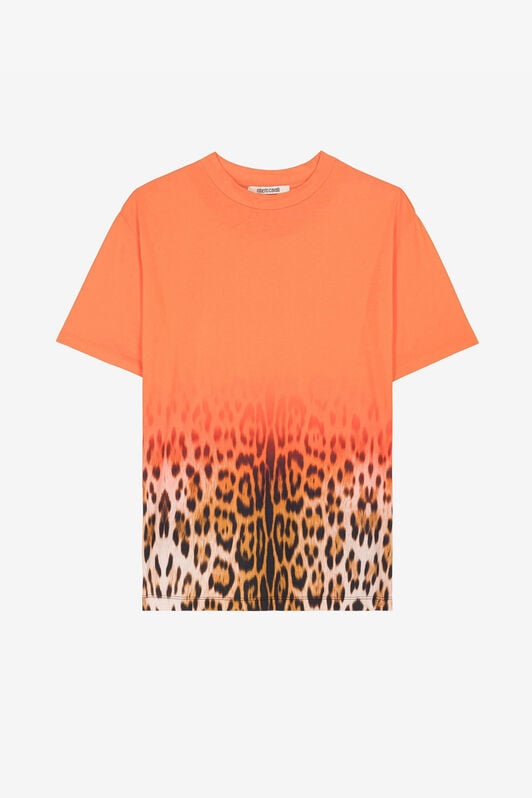 RC Leopard-print ombré T-Shirt RC Leopard-print ombré T-Shirt Orange QKT61C-3PF53