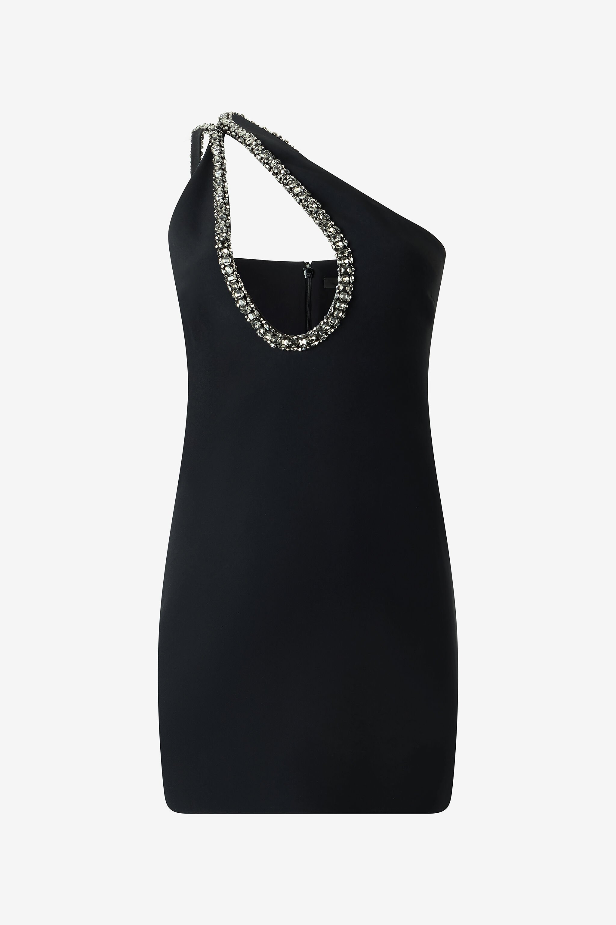 RC Mini Dress with Jewel Neckline Black VQR137-KU013
