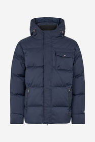 ${brand} Piumino Blu con Cappuccio ${colorDescription} ${masterID}