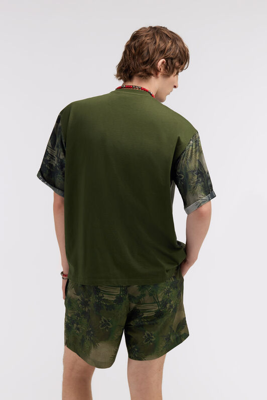 RC T-shirt with Hawaii Green print Dark green SRT62H-4QI84