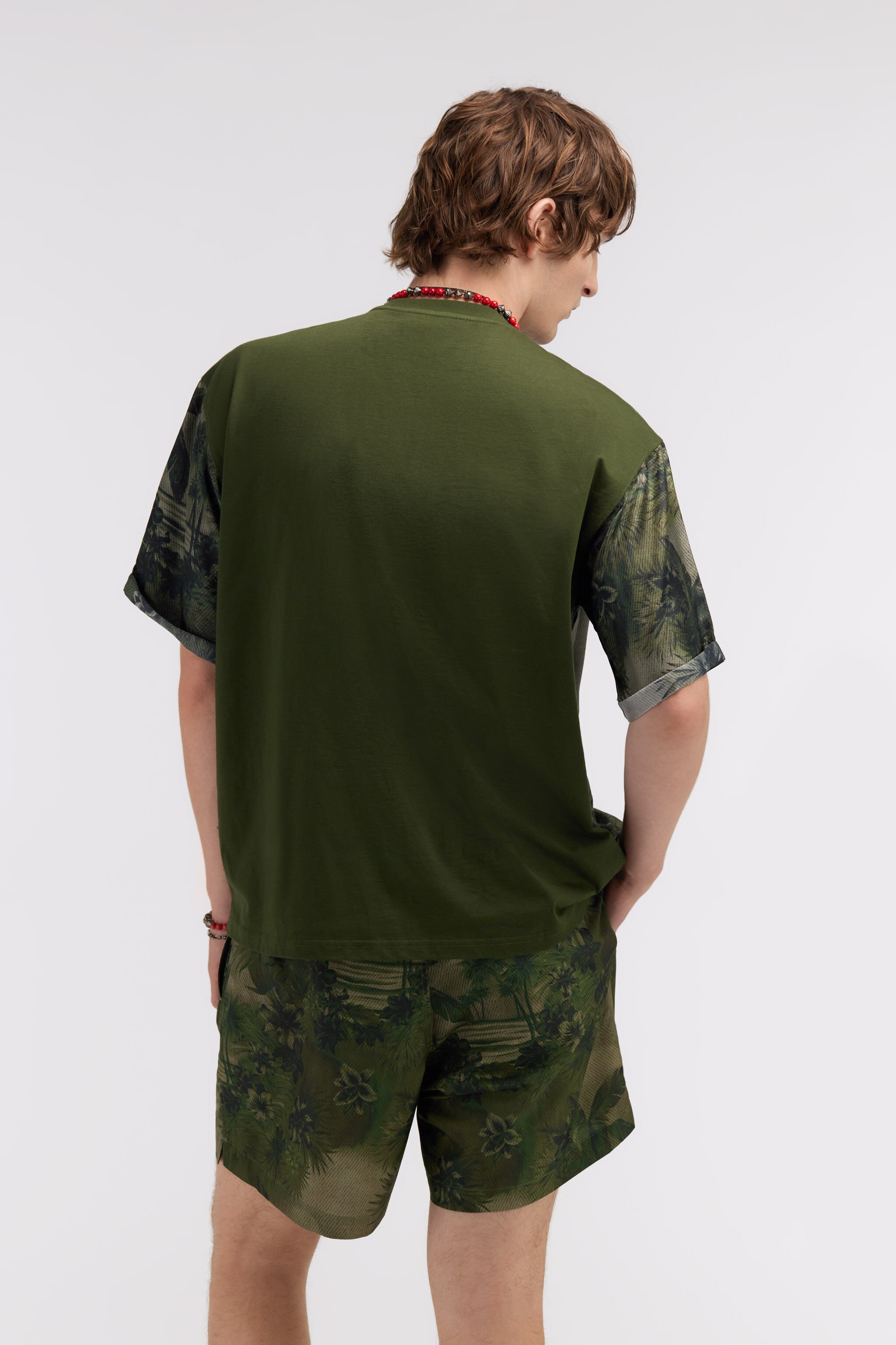 RC T-shirt with Hawaii Green print Dark green SRT62H-4QI84